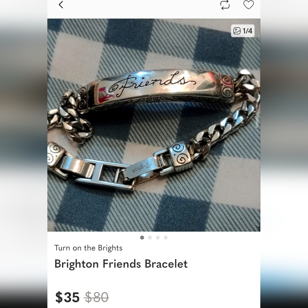 Vintage Brighton Friends Gently Pre-loved ID Bracelet - Picture 7 of 7